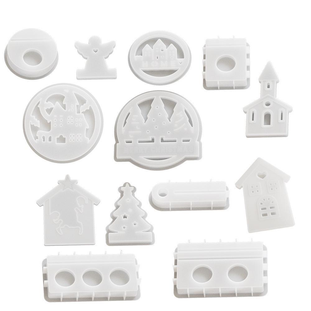 Handmade Jewelry Stand Casting Molds Christmas DIY Candle Holders Portable Ornaments Molds