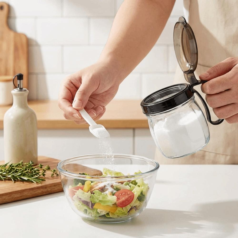 Sealing Kitchen Storage Bottle Large Capacity Condiment Jar Oil Bottle Holder Salt Pot  Home Use