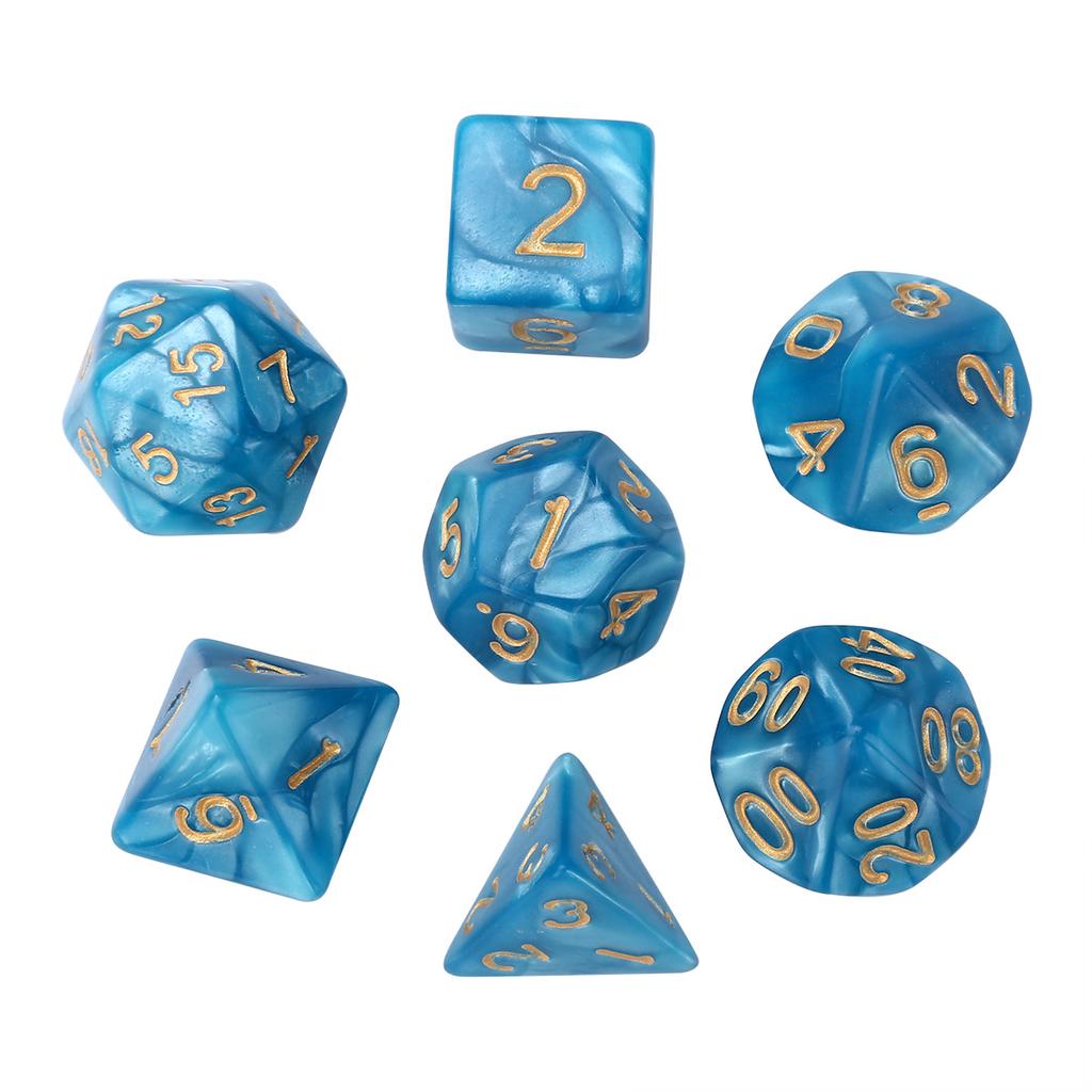 7pcs/lot Polyhedral Dice Set Double-Colors Dice D4 D6 D8 D10 D% D12 D20 for DND RPG Table Games