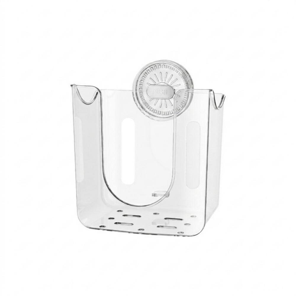 Punch-Free Suction Cup Tissue Box Transparent Face Towel Dispenser Wet Wipes Storage Box Kitchen