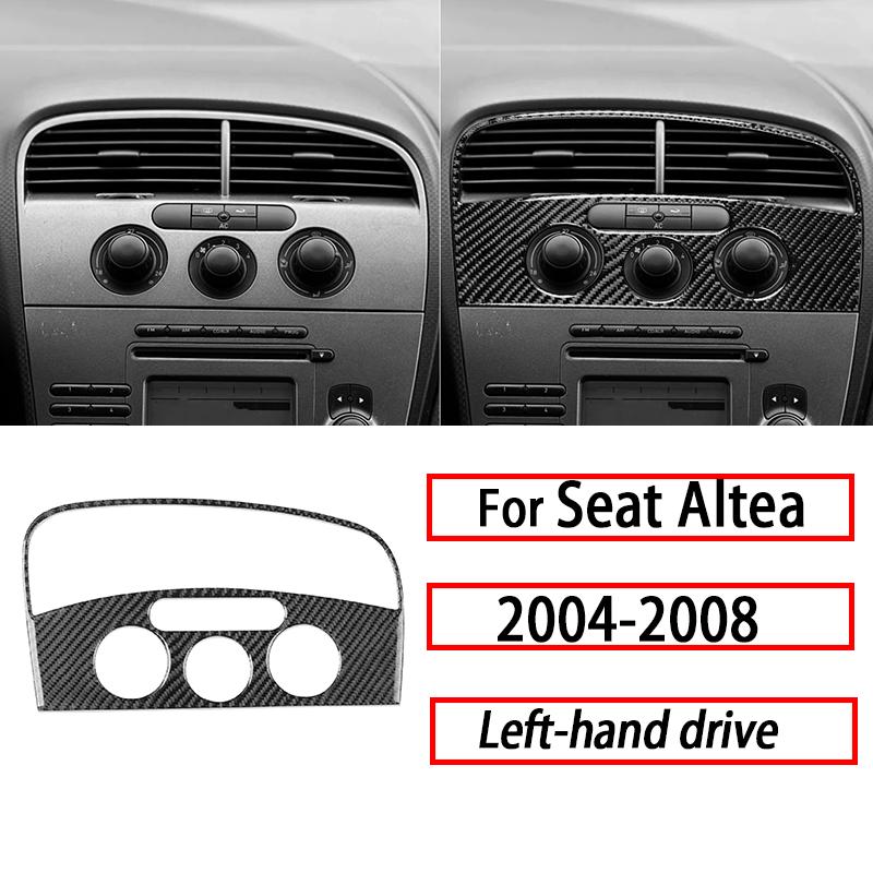 Для Seat Altea 2004-2008 Карбоновые Декоративные Наклейки на Центральную Консоль, Воздуховоды, Панель CD, Спидометр, Ручку Двери