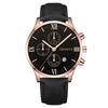 Мужские кожаные деловые модные часы с ремешком для подарков