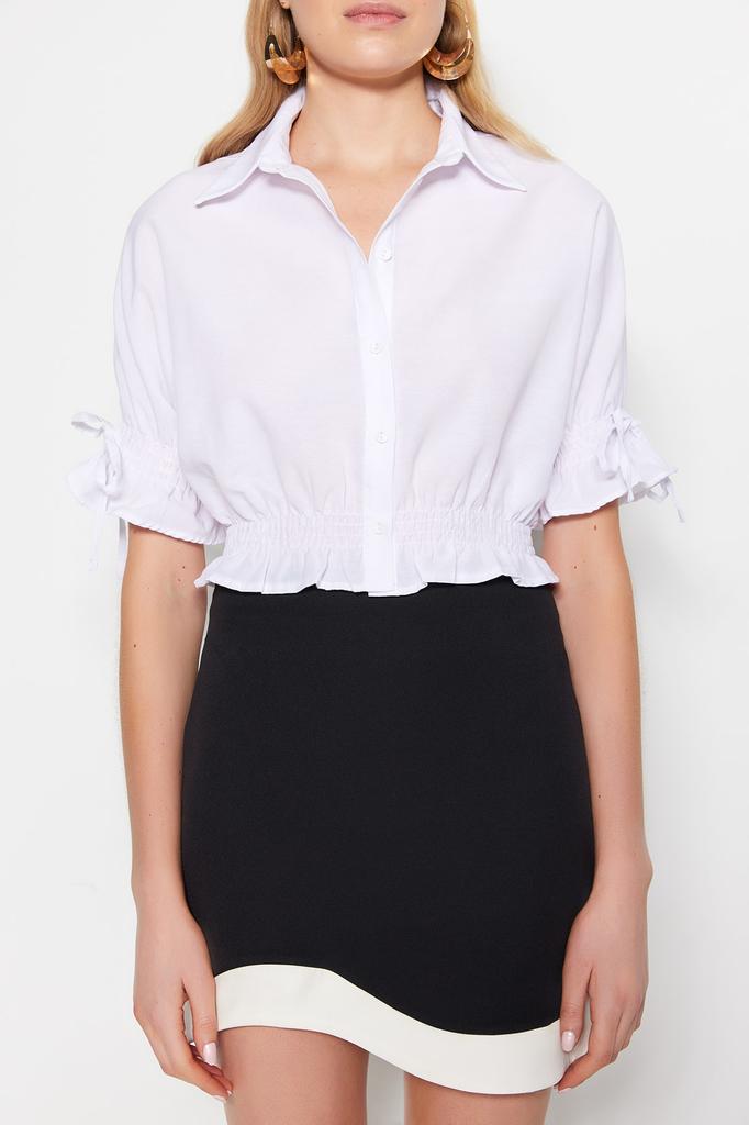 Women's Fashion Shirt Shirt Collar Long Striped Woven 100% Cotton Shirt