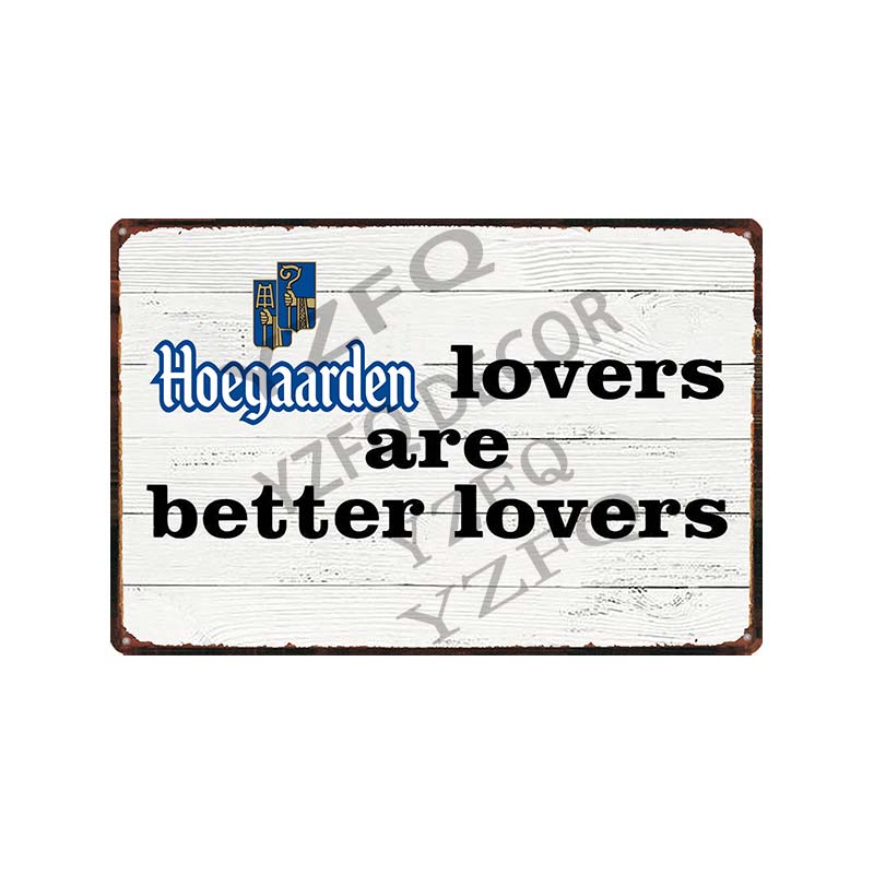 30x20 см Жестяная вывеска с пивом Hoegaarden Orval Chouffe - Винтажная металлическая табличка, Идеально подходит для Декора Стены Бара/Паба/Кухни/Дома/Кофейни, Постер