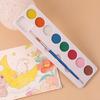 10 Pcs Boxed Watercolor Paints Set for Kids 8 Colors Watercolor Paints with