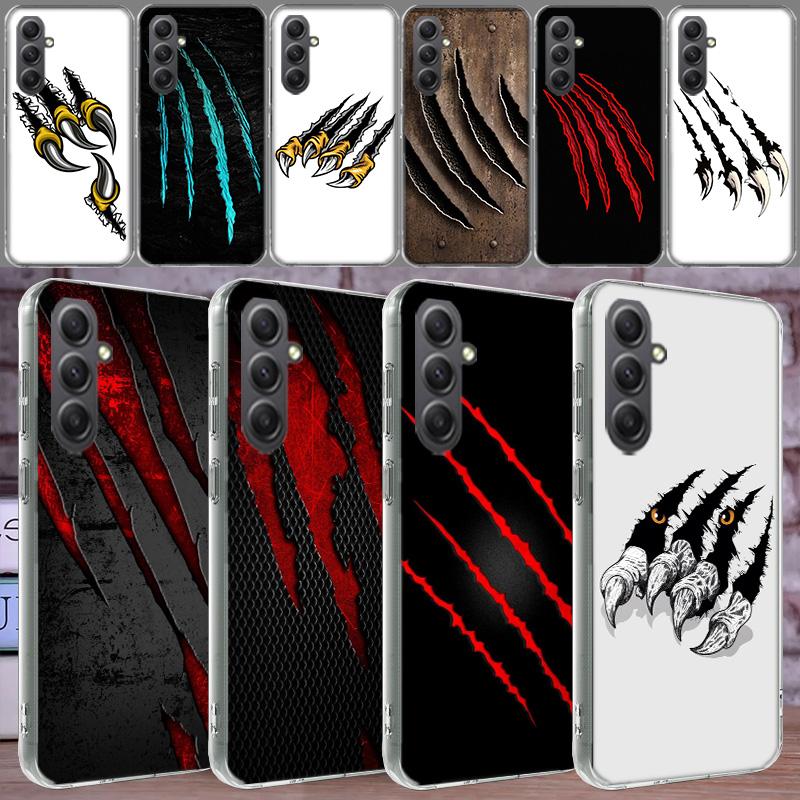 Fierce Beast Claws Scratch Marks Phone Case for Samsung A16 A26 A36 A56 A17 A37 A57 A07 A06 A02S A03 A04S A05S Galaxy Note 20 10