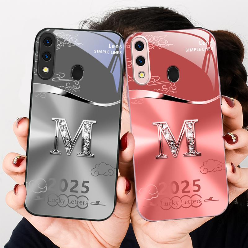 Градиентный желтый буква М Для Samsung A20 30 22 23 24 25 26 31 32 A33 34 35 42 50 51 52 53 54 55 56 70 71 72 73 стеклянный чехол для телефона