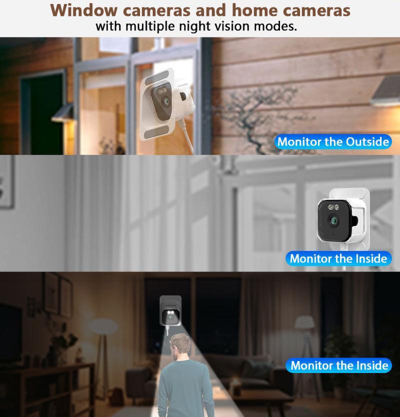 OKAM PRO APP HD 5МП 5X ЗУМ Беспроводная Камера для Окна 5G WiFi Внутренняя Двусторонняя Связь Отслеживание Движения Цветное Ночное Видение IP CCTV