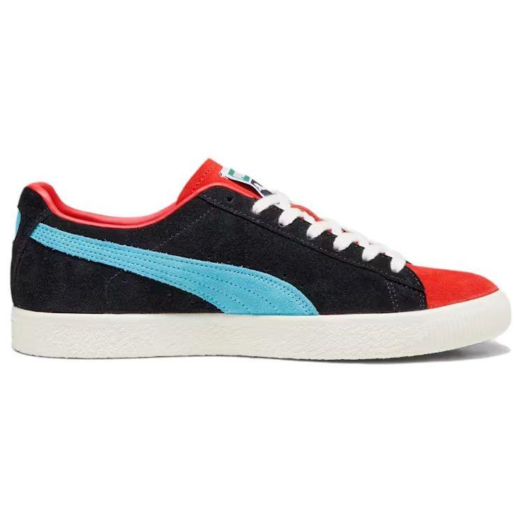 Puma Clyde OG Black Red Blue Men Sneakers Multi-Color For-All-Time-Red 391962-04