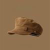 Suede Flat Top Hat Casual Fit Painter Hat Stylish Octagonal Hat  Autumn Winter