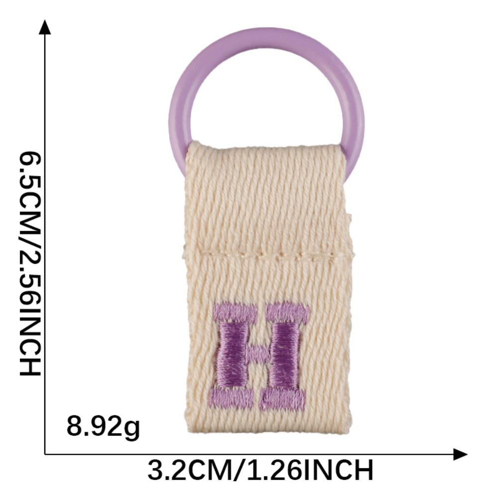 Embroidery 26 Letter Key Chain Key Ring Business Key Holder Creative Alphabet Car Key Buckle  Man