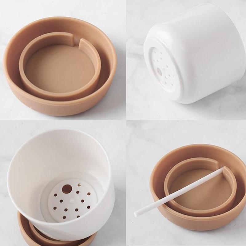 Горшок для суккулентов Двухслойный суккулентный зеленый укроп Маленький зеленый горшок для растений