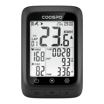 Coospo Велокомпьютер с Bluetooth, измерением каденса и скорости, IP67, GPS, беспроводной, встроенным спидометром, совместимостью с Bluetooth 5.0 и ANT+, и датчиком, водонепроницаемый,