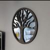 60.96 Cm Wall Hanging Mirror Frame Tree Design for Home Decor Wooden Mirror Panel