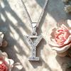 925 Sterling Silver Capital Initial Y Letter Pendant Necklace Jewelry For Women