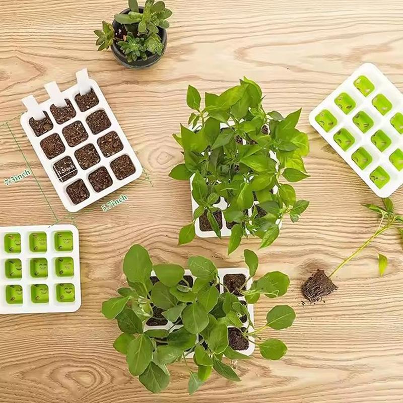 5 упаковок 12-ячеечных силиконовых поддонов для рассады, многоразовые контейнеры для проращивания комнатных растений, поддон для проращивания растений, горшки для рассады растений для сада