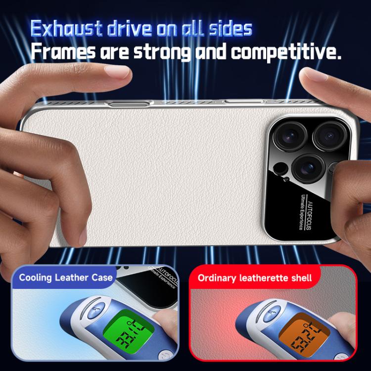 Soft Armor Cooling Plain Leather Hybrid PC Phone Case