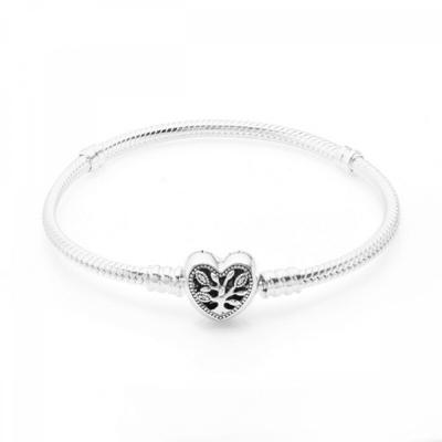 Pandora 598827c01 Браслет Серебряный Змеиная Цепь Сердце Древо Жизни Мгновение