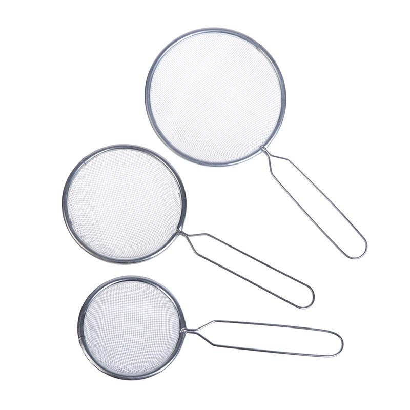 1 Pcs Stainless Steel Sieve Oil Colander Oil Grid Flour Soy Milk Sieve