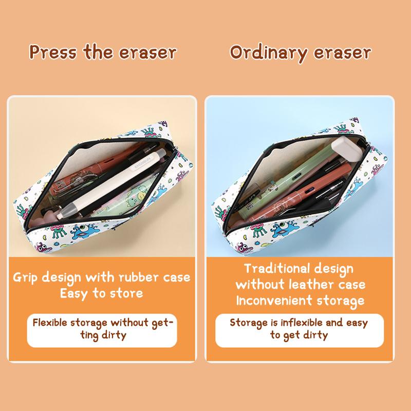 Press Retractable Pencil Eraser Correction Supplies Pen Style Pencil Rubber