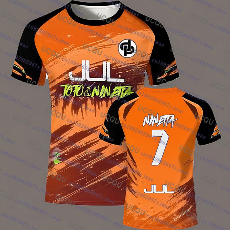 90-minute JUL Toto&Ninetta Pré Series Soccer T-shirt Women Men's Summer Outdoor Sports Quick-drying Women's Training T-shirt