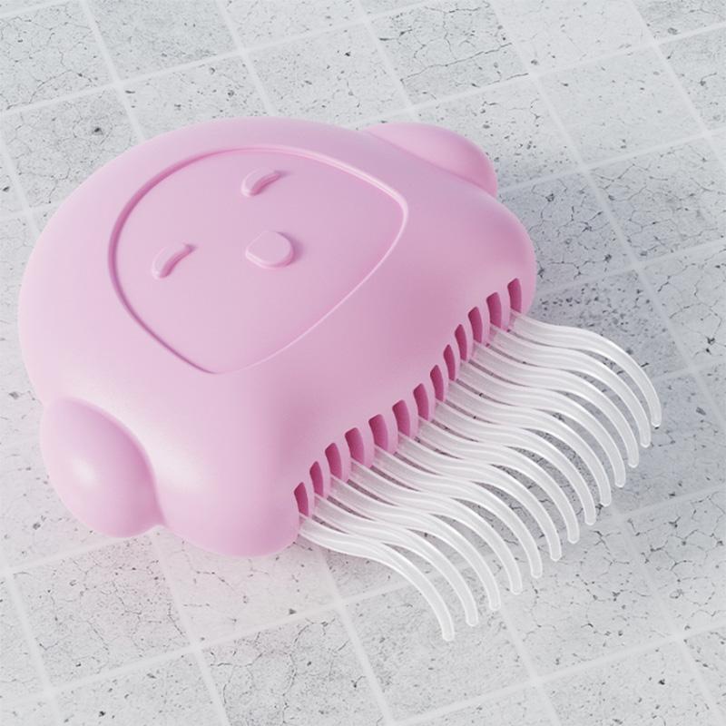 Cat Brush Deep Cleaning Massaging Cats Brush Comb Push-Button Protable Kitten Pet ABS Soft Brush Comfort Hair Cat Grooming Comb