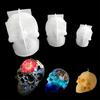 1Pc Reusable Silicone Skull Candle Resin Mold Easy Release Ice Cube Large 3D Mold for Halloween Party Candle Mousse Cake Baking