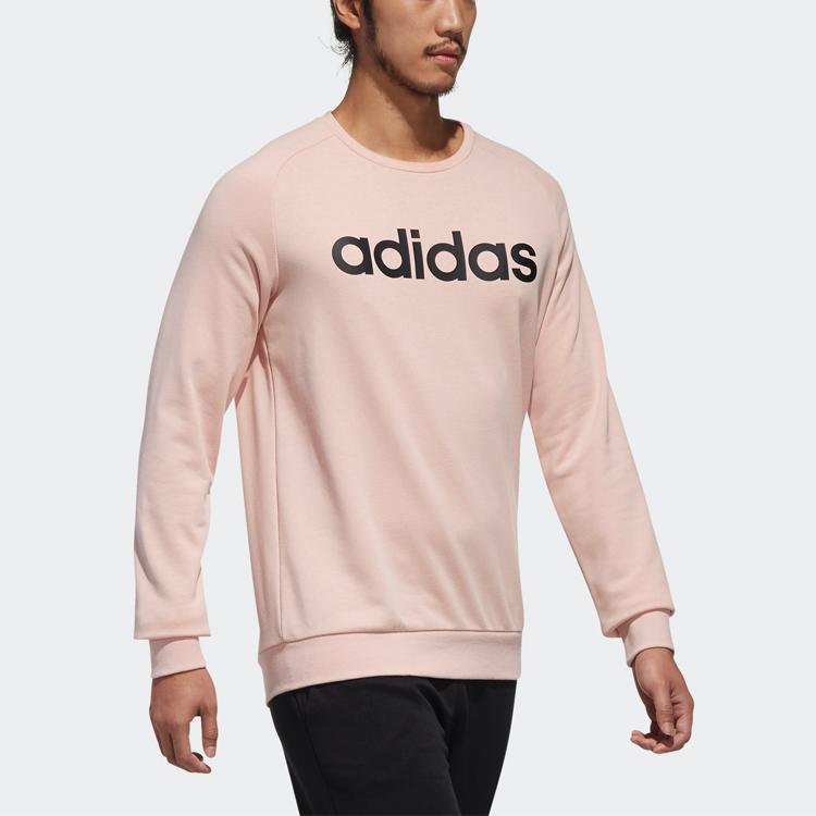adidas Пуловер с круглым вырезом и принтом нео-логотипа, мужские топы, розовый DT8306