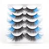 5 pairs/Tray Flexible Volume Colorful Eyelashes Long Makeup Party Lashes  Festival