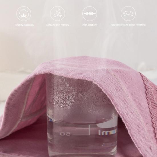 Mid-aged Women Panties Lace Hgh Waist Tummy Control Seamless Solid Color Good Breathability Lady Underpants Female Daily Underwear