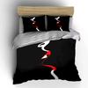 Abstract Red And White Face Art Print Soft Comfortable Duvet Cover Bedding Set Included 1*Duvet Cover  2*Pillowcases Luxury Gift