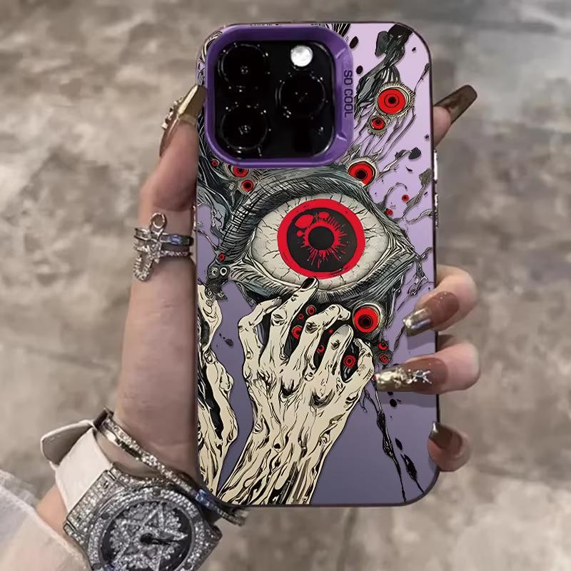 Жуткий Стиль Глаз Рисунок Чехол для Телефона Для iPhone 16 15 14 13 12 11 Pro Max 7 8 Plus XR XS Max Ударопрочный Силиконовый Покрытие Чехол