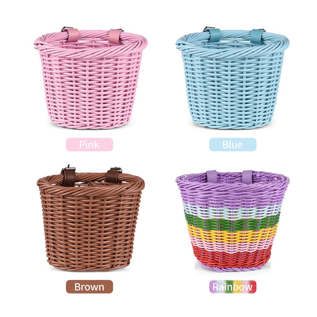 Детская велосипедная корзина для девочек, аксессуары для переднего велосипеда с рулем, растяжки, цикл, возраст 3–13 лет, сделай сам