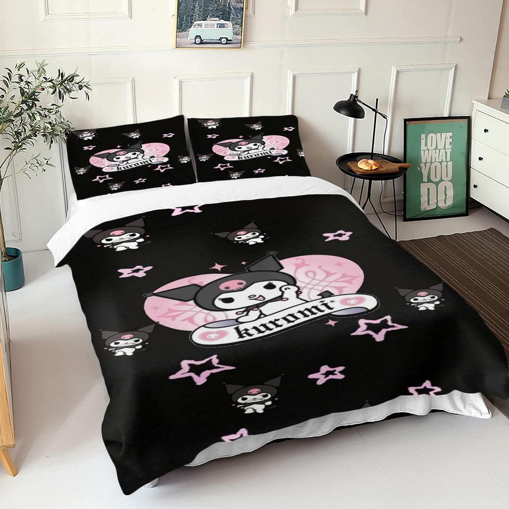 Серия Sanrio Kurome 3-предметный 1 пододеяльник Комплект постельного белья из одного предмета Conforte Luxus Изысканный Подарок на День Рождения Полиэстер Домашний Декор