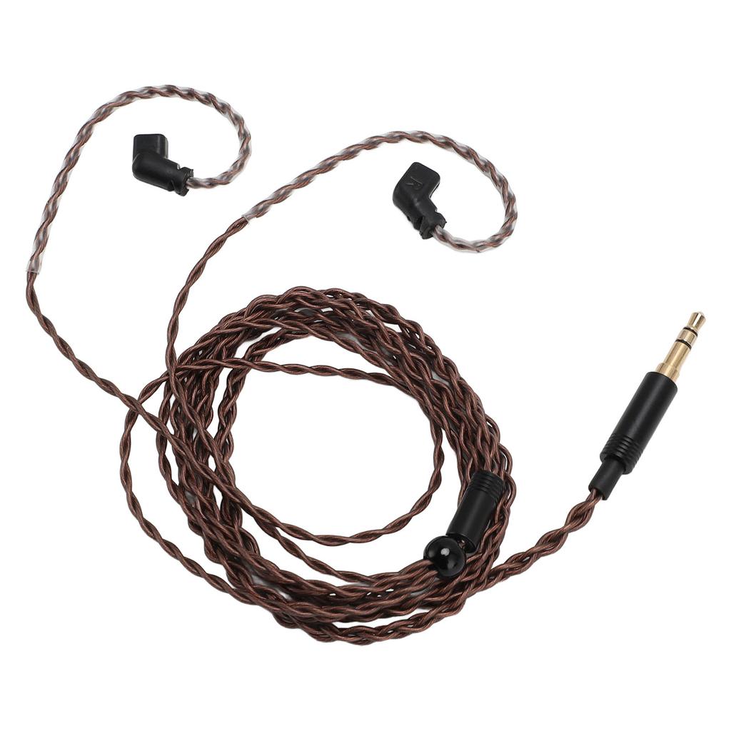 3.5mm to 2 Pin 0.78mm Earphone Cable 3.9FT OFC Braiding Gold Plated Headphone Replacement Cable for QDC for KZ ZSN ZSN