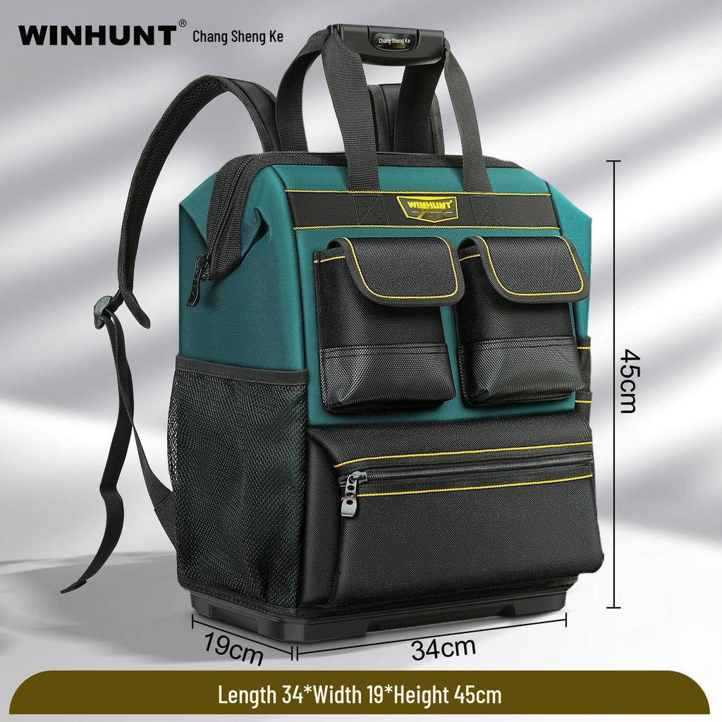 Multifunctional Electrician's & Woodworking Durable Backpack with Large Capacity & Plastic Bottom