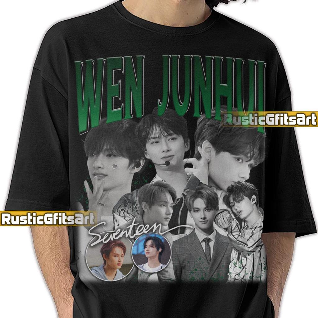 Футболка K-Pop WEN JUNHUI SEVENTEEN, Футболка для концерта Kpop Wen Junhui 17, Мерч с тура Wen Junhui Seventeen, Подарок для фанатов Carat на заказ