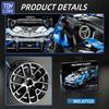 Toylinx 1:18 Технический Автомобиль Пэчворк Строительный Блок Собранная Игрушка Механический Суперкар Гоночный Гоночный Автомобиль для Детей Подарки Без Коробки