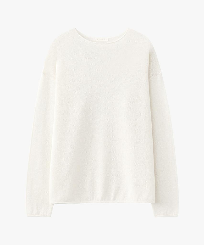 SUARE WOMEN Paper Cotton Oversized Sleeve Knit Ivory