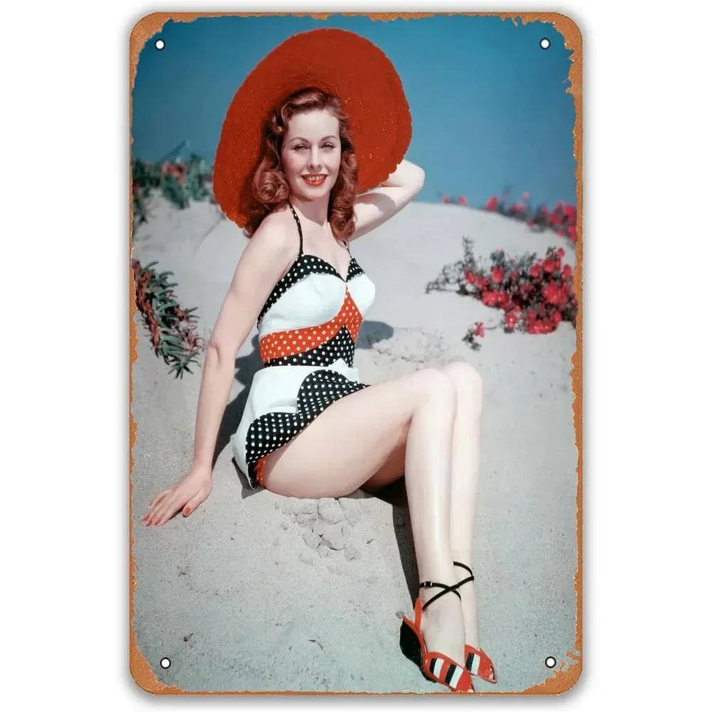 Металлические жестяные знаки Pinup Girls Vintage Board Plate Retro Wall Art Sexy Lady Poster для дома Cafe Bar Pubs Iron Painting Decoration