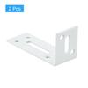 uxcell Adjustable L-Shaped Brackets, Set of 2, 80 X 40 X 30mm, Stainless Steel L-Shaped Corner Cords, 90 Degree Slotted Corner Brackets for Furniture
