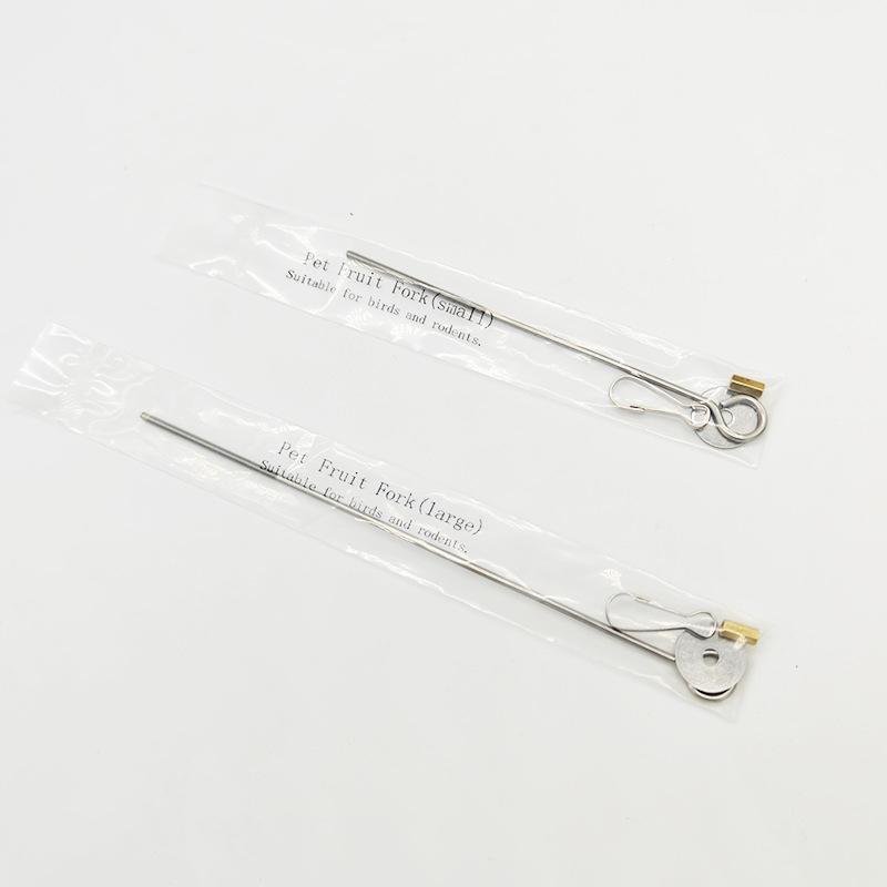 Parrot Stainless Steel Fruit Fork Toy Bird Cage Supplies Fruit Insert Bird Feeder Pet Parrot Accessories Pet Bird Supplies