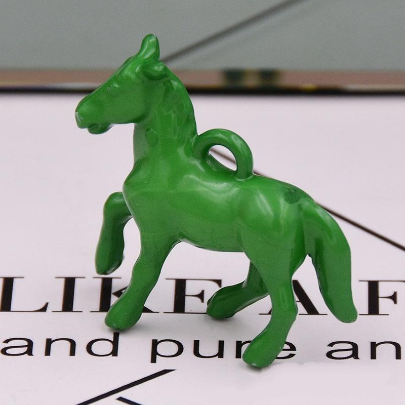 10 шт. Акриловые УФ Глянцевые Цветные 3D Подвески-Шармы в виде Лошади для Изготовления Ювелирных Изделий, Ожерелья, Серег, Браслетов, DIY Аксессуары