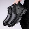 Универсальные мужские ботинки на щиколотку для отдыха, прогулки, нескользящие мужские базовые ботинки, классические мотоциклетные ботинки, натуральная кожа, высокие мужские туфли