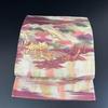 Used SO-478 Fukuro obi, 6 pieces, pure silk, landscape pattern, gold and silver thread, unmade, masterpiece