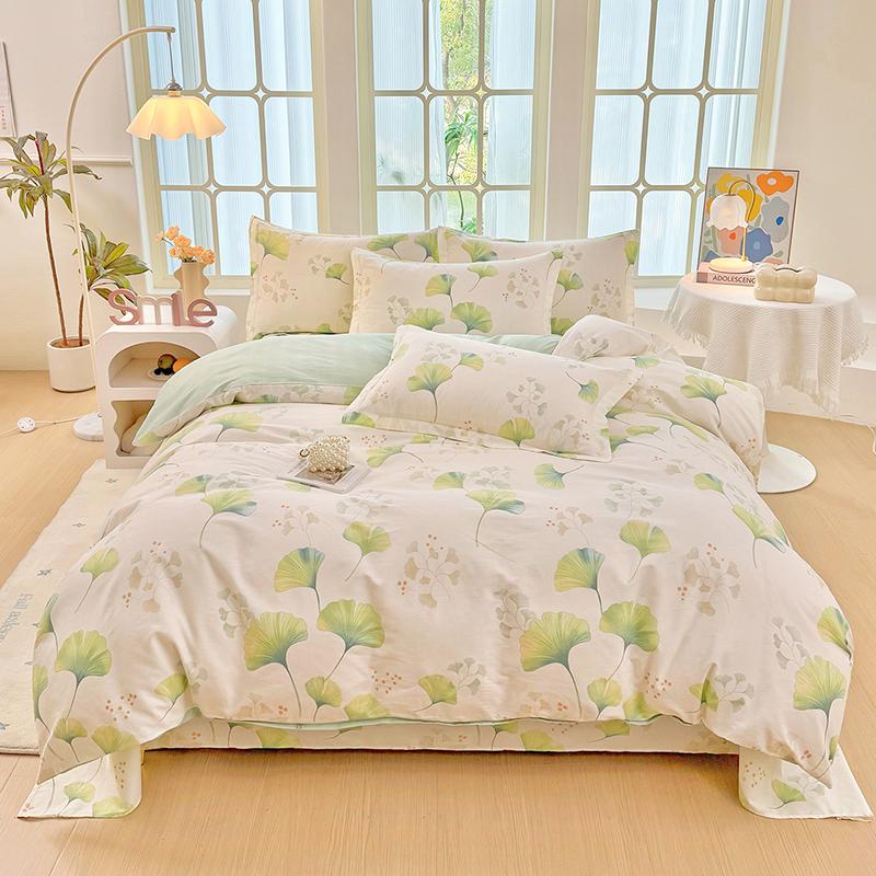 100% Cotton Duvet Cover Set Soft Skin Friendly Quilt Cover Durable All Season Bedding Single Or Set