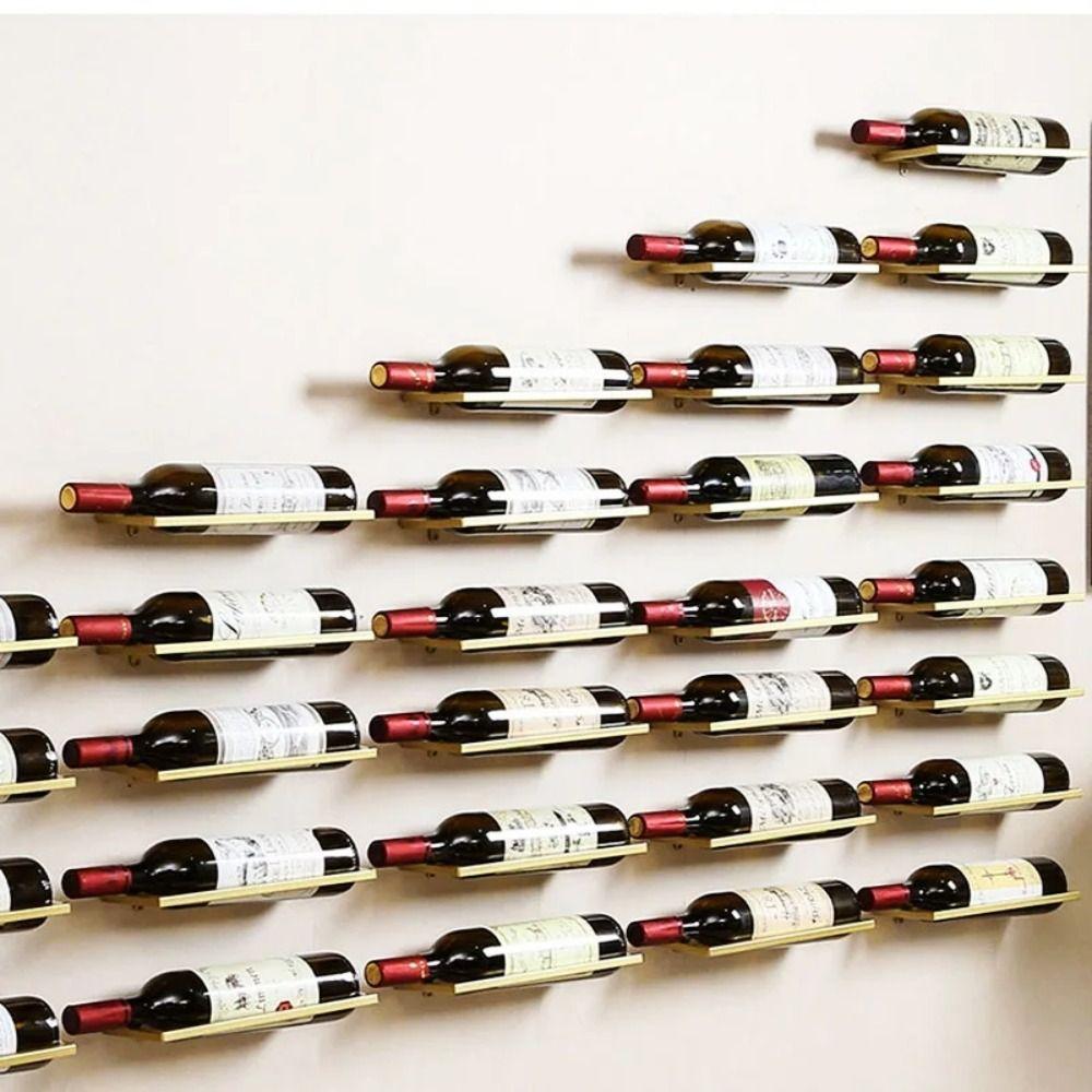 Черный/Золотой Винная полка Металлическая полка для демонстрации вина Поддерживающая полка Стойка Держатель для винных бутылок Бар