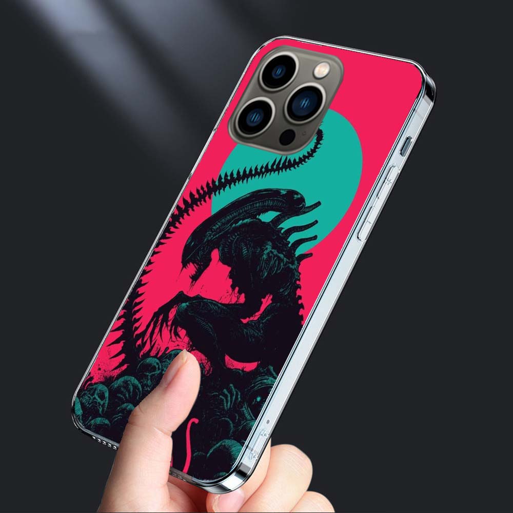 Крутой чехол для телефона с ксеноморфом из фильма «Чужой» для iPhone 16E 15 Pro 14 Plus 17E 16 17 Pro Max Air 11 12 13 Mini Ударопрочный чехол Милый чехол