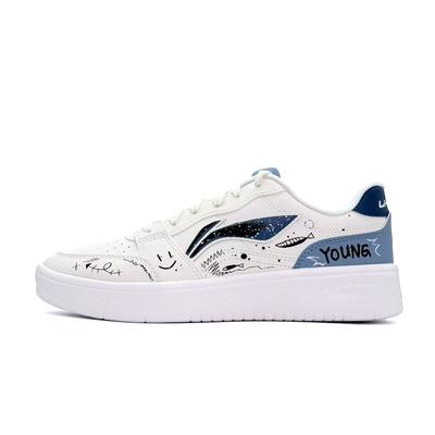 Li Ning Sycee Sky Wander Износостойкие Низкие Кеды для Скейтбординга Мужские Синие Новые AGCT339-4(Team1745--КОРОБКА)