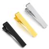 1 Piece Men's Short Tie Clip Silver Fashion 3 Color Simple Gold Male Collar 4.3cm